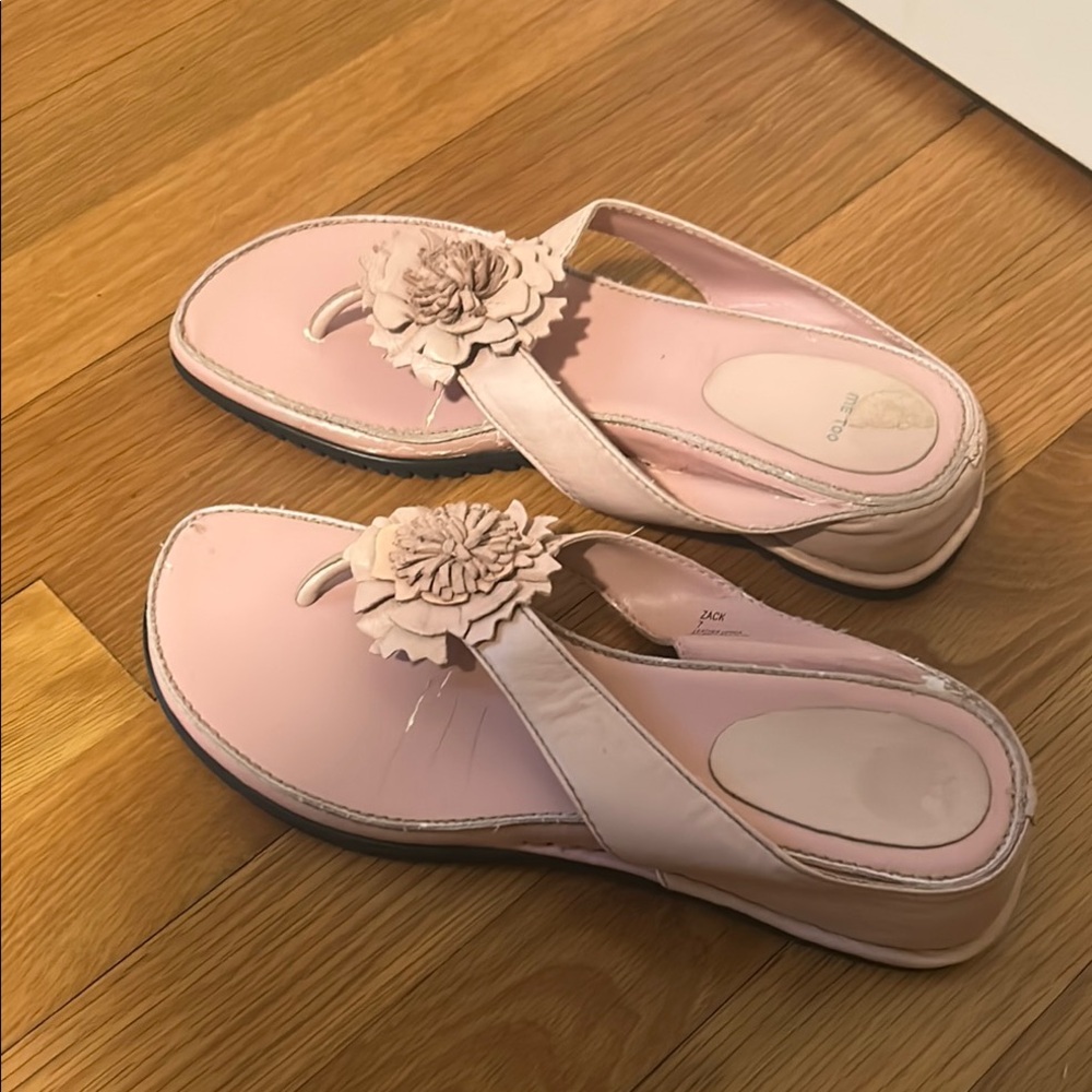 Me Too. Pink sandals slides Zack 7